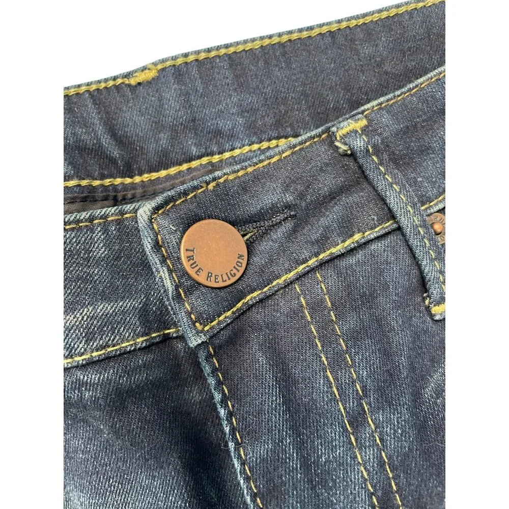 True Religion Becca Mid Rise Bootcut Jeans Size 33 Dark Wash Denim SKU 9279 - Picture 3 of 13